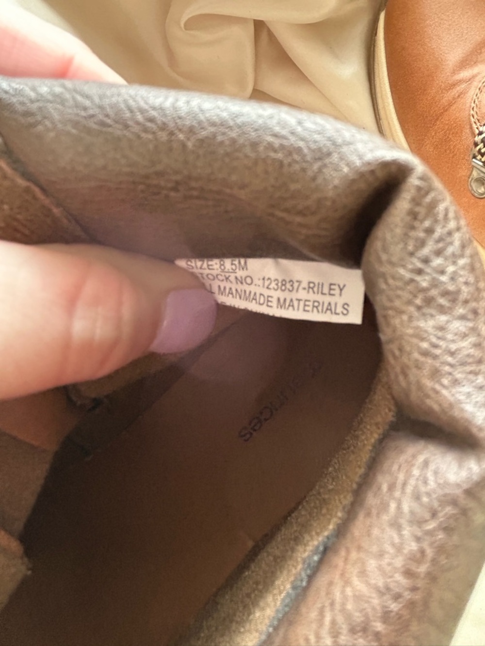 Maurices Tan Lace-Up Ankle Boots with Two-Tone Laces - Picture 6 of 6